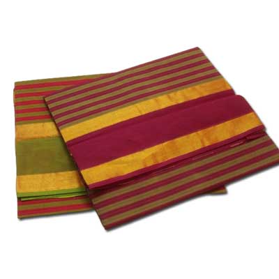 "Fancy Chettinadu Cotton Sarees SLSM- 80 n SLSM-81 (2 Sarees) - Click here to View more details about this Product